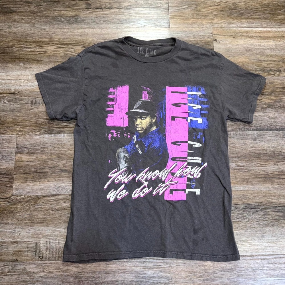 Ice Cube Shirt Mens Medium Gray "You Know How We Do It" Graphic Print Hip Hop